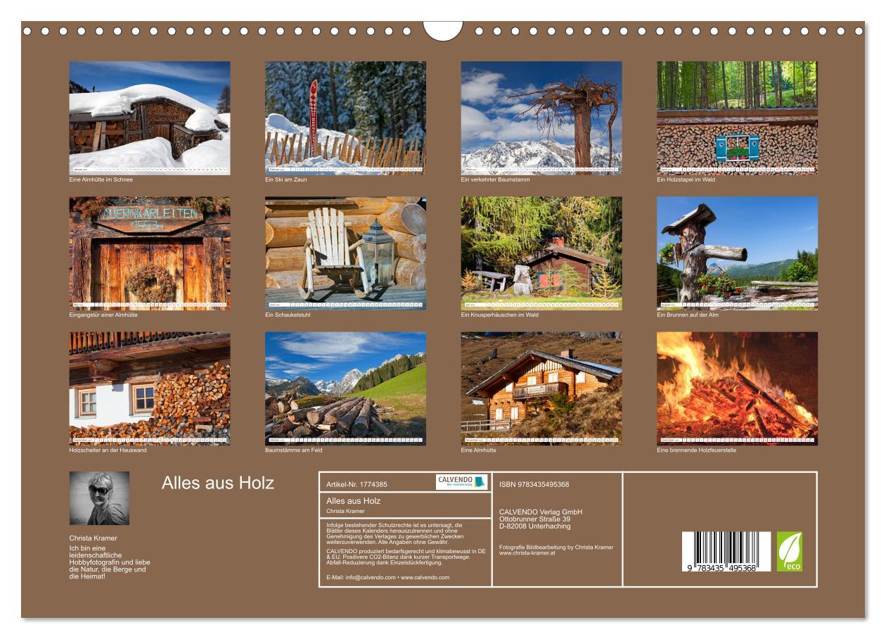 Bild: 9783435495368 | Alles aus Holz (Wandkalender 2025 DIN A3 quer), CALVENDO...