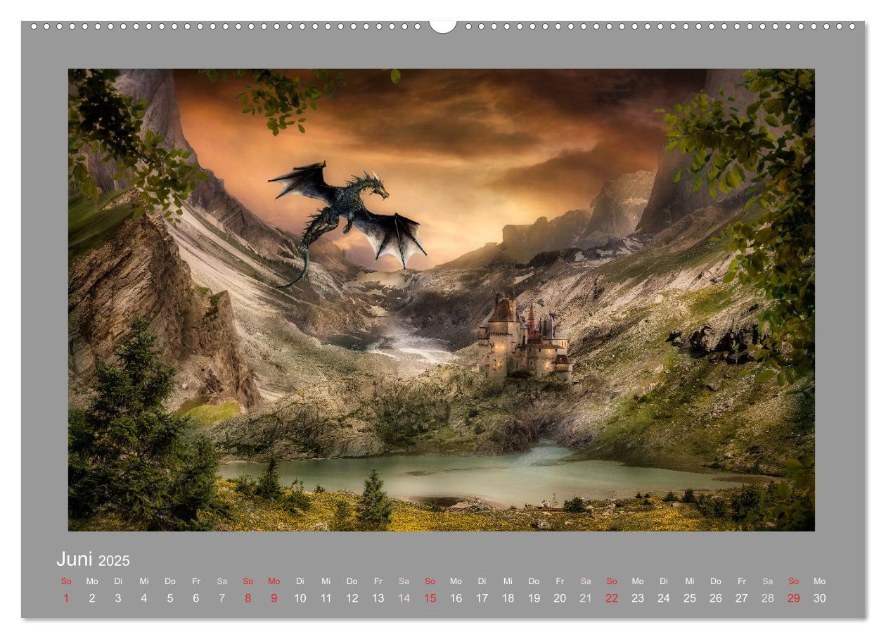 Bild: 9783435092444 | Land der Drachen (Wandkalender 2025 DIN A2 quer), CALVENDO...