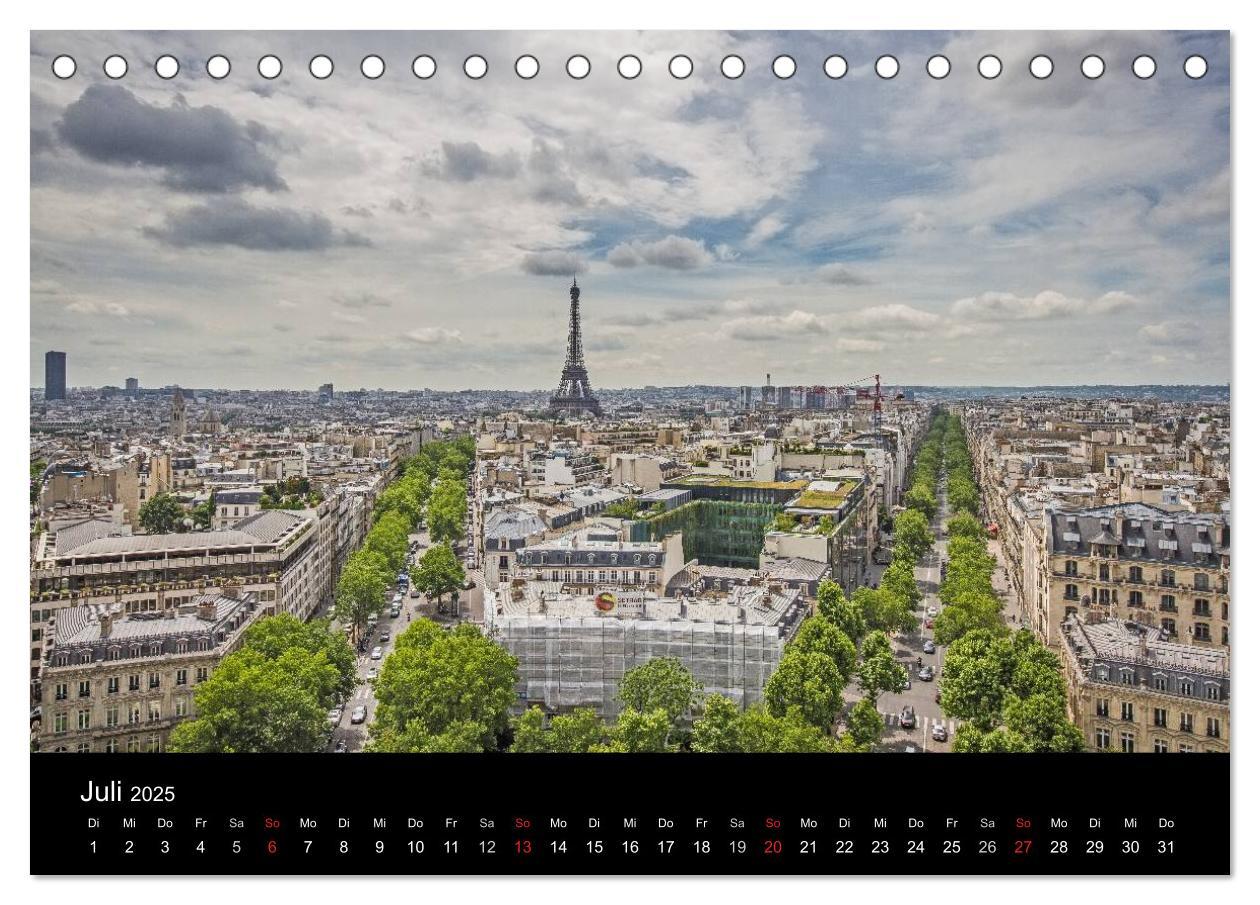 Bild: 9783435775859 | Paris (Tischkalender 2025 DIN A5 quer), CALVENDO Monatskalender | 2025