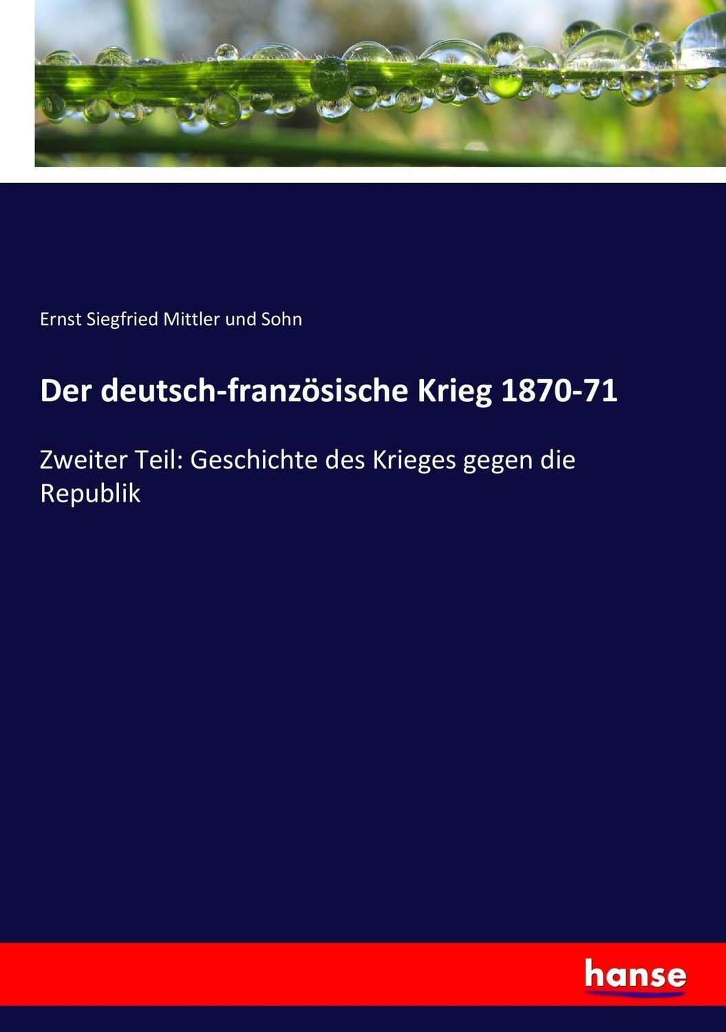 Cover: 9783743468023 | Der deutsch-französische Krieg 1870-71 | Sohn | Taschenbuch | 252 S.