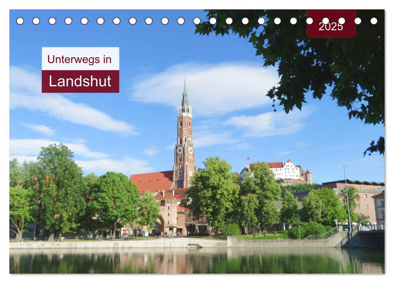 Cover: 9783435210787 | Unterwegs in Landshut (Tischkalender 2025 DIN A5 quer), CALVENDO...