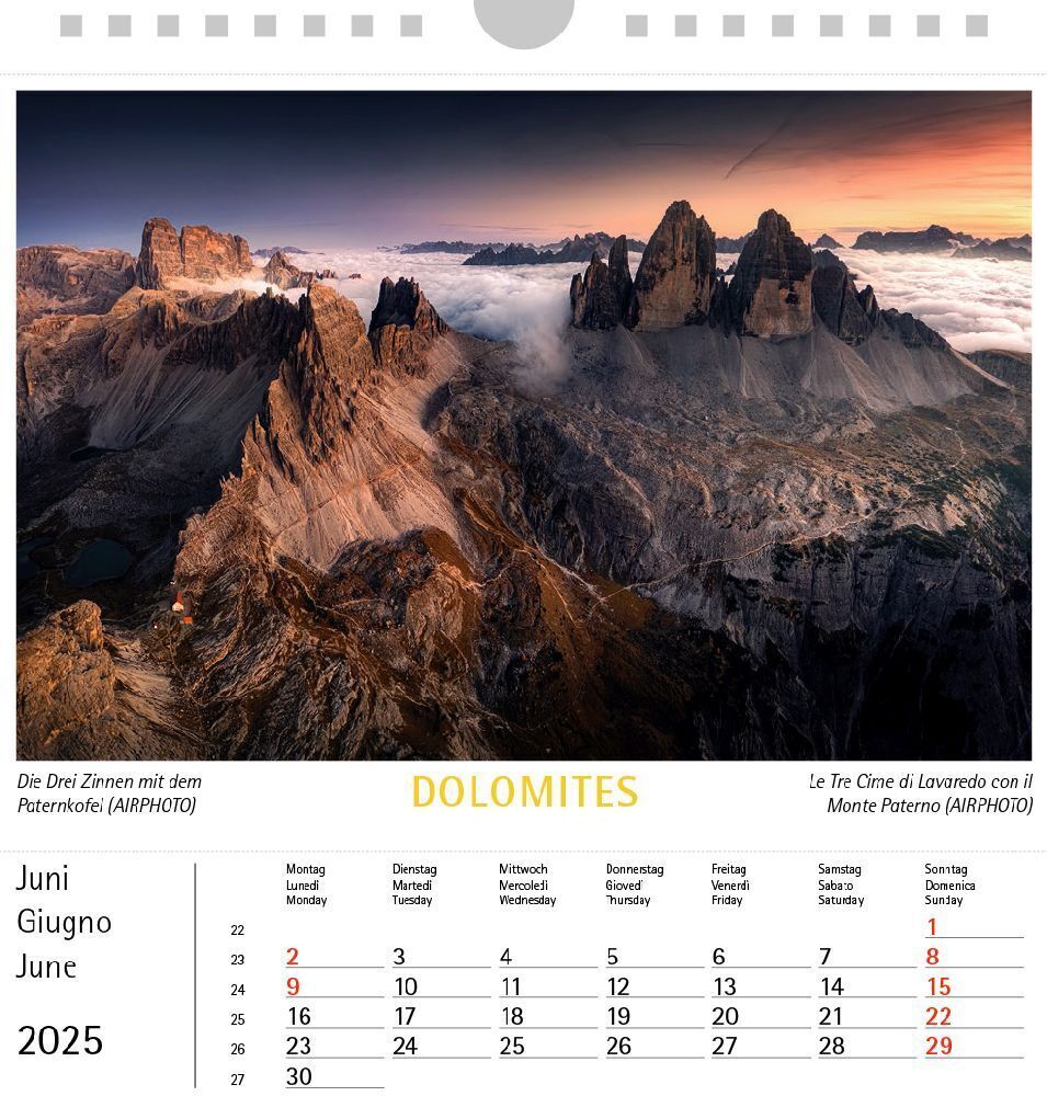 Bild: 9788887531633 | Dolomiten 2025, Postkartenkalender Querformat | Kalender | 2025