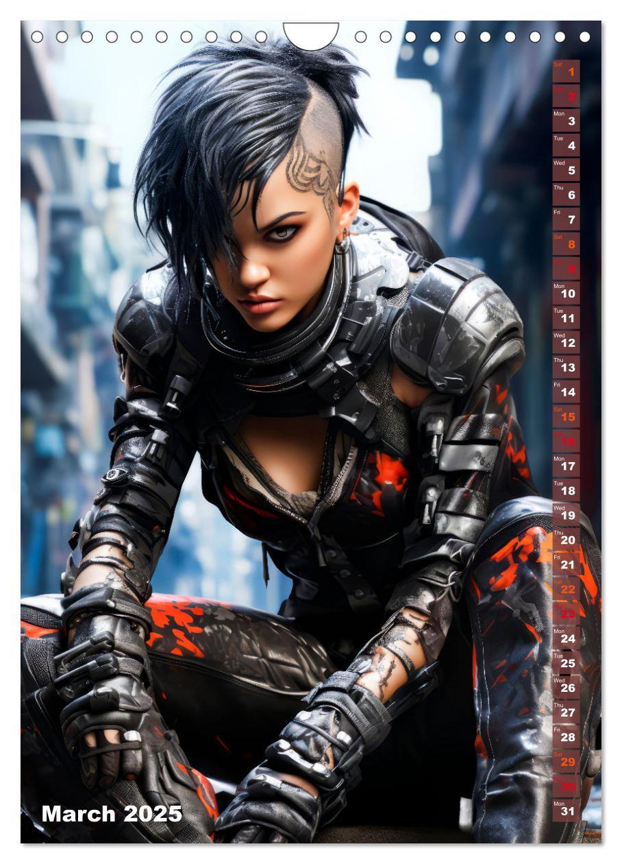 Bild: 9781325999972 | ROCK LADIES Cyber, goth, punk and more (Wall Calendar 2025 DIN A4...