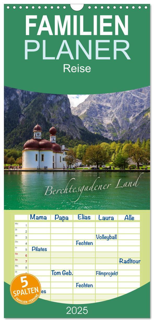 Cover: 9783457113554 | Familienplaner 2025 - Berchtesgadener Land mit 5 Spalten...