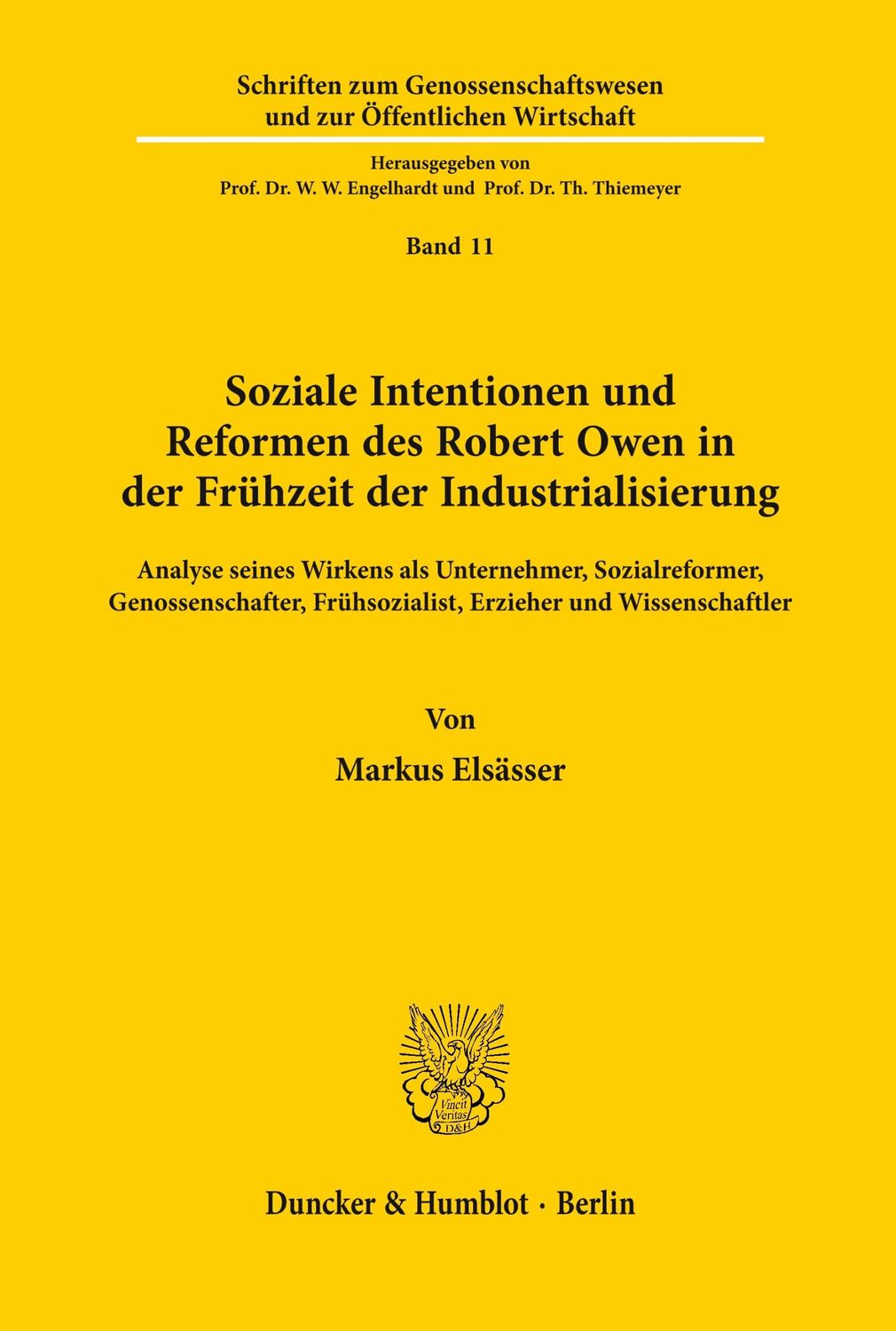 Cover: 9783428056217 | Soziale Intentionen und Reformen des Robert Owen in der Frühzeit...