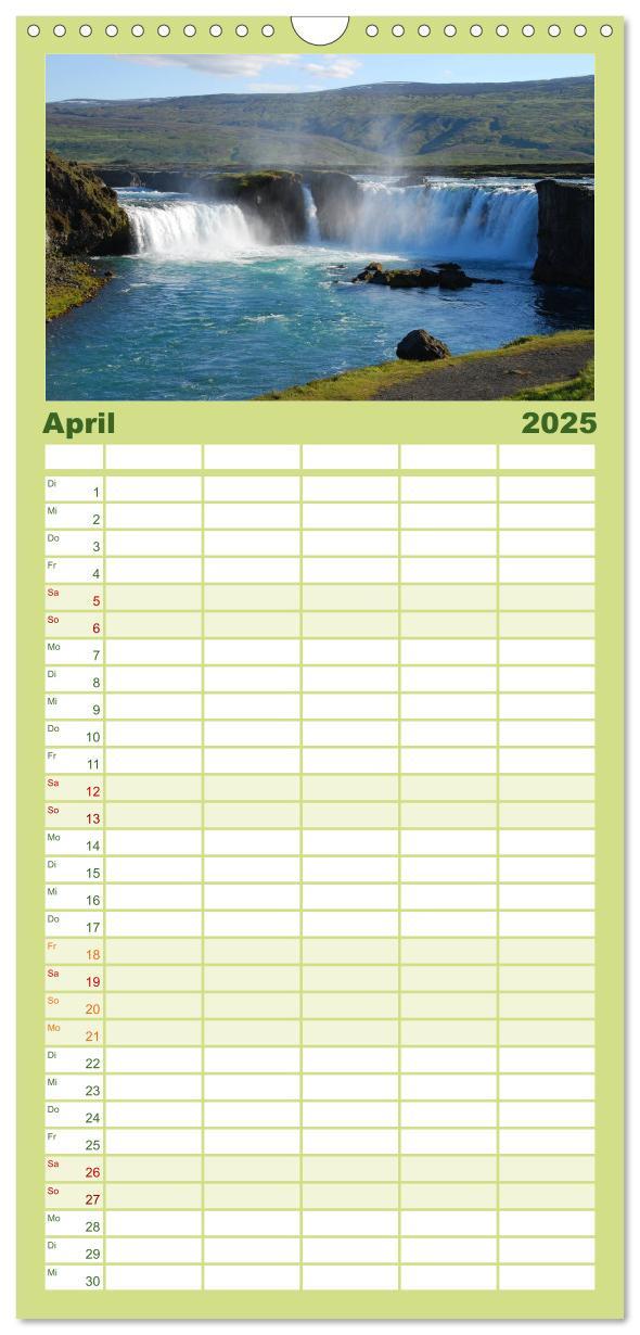 Bild: 9783457114940 | Familienplaner 2025 - Das ist ISLAND mit 5 Spalten (Wandkalender,...