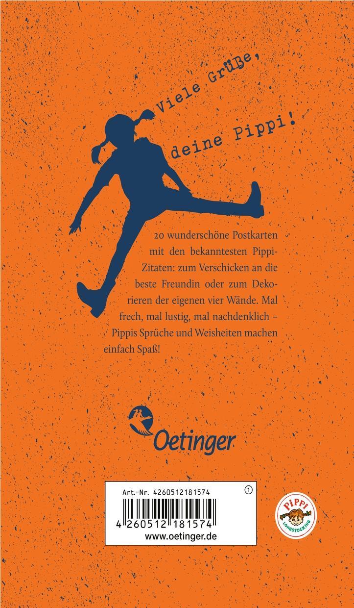 Rückseite: 4260512181574 | Hej, Pippi Langstrumpf! 20 Postkarten | Astrid Lindgren | Taschenbuch