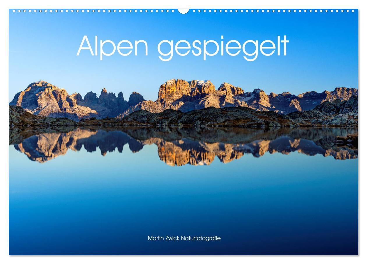 Cover: 9783435125289 | Alpen gespiegelt (Wandkalender 2025 DIN A2 quer), CALVENDO...