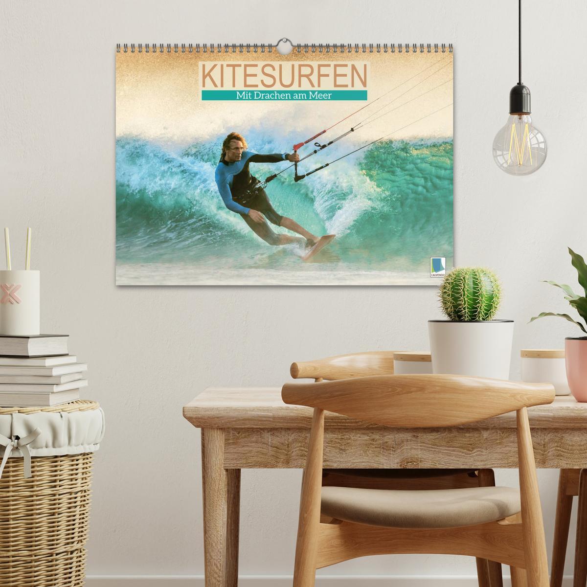 Bild: 9783435119806 | Kitesurfen: Mit Drachen am Meer (Wandkalender 2025 DIN A3 quer),...