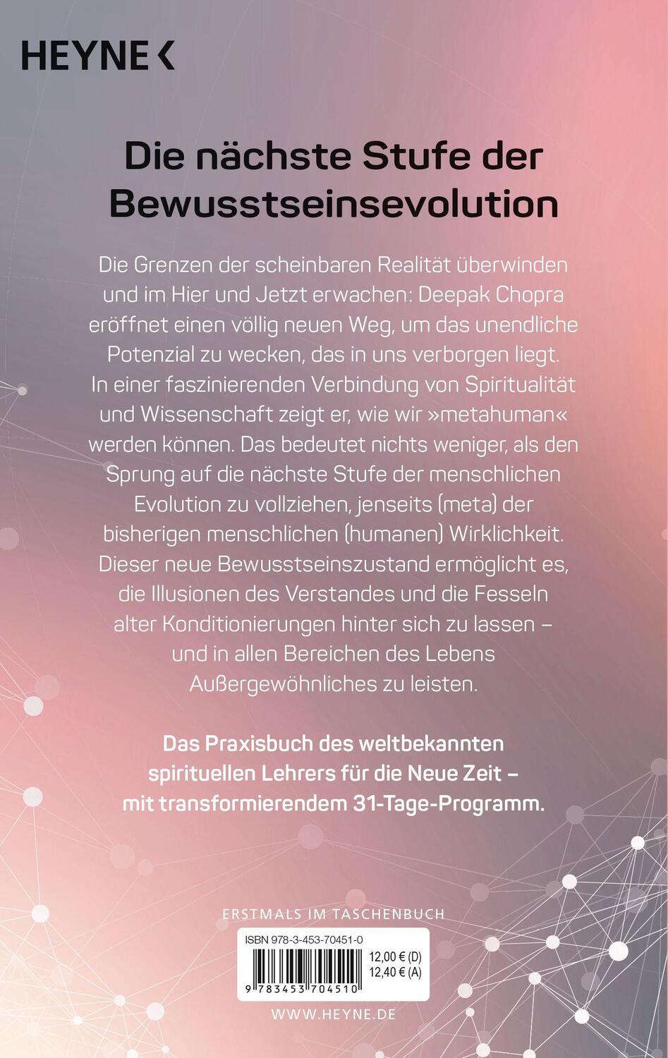 Bild: 9783453704510 | Metahuman - das Erwachen eines neuen Bewusstseins | Deepak Chopra