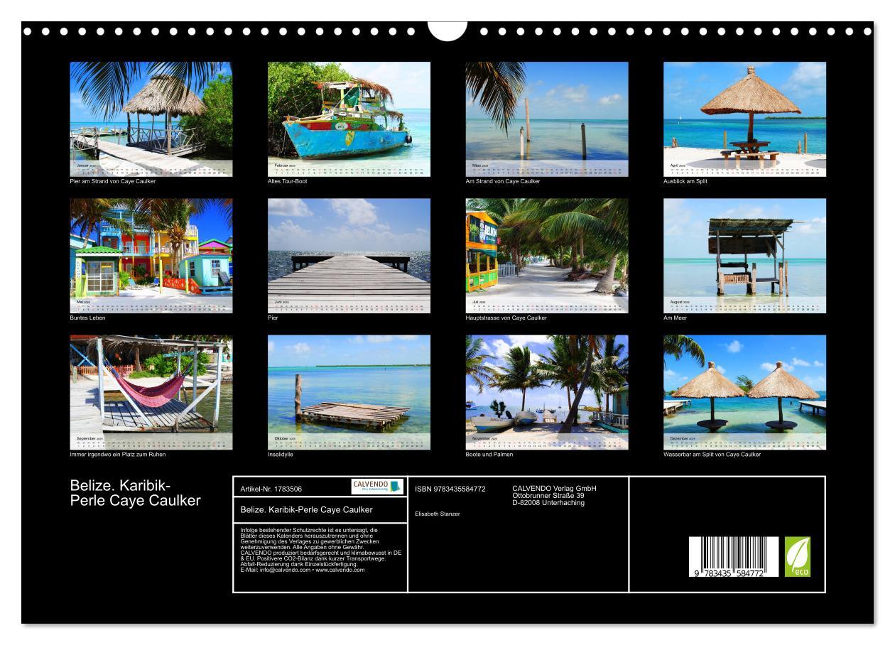 Bild: 9783435584772 | Belize. Karibik-Perle Caye Caulker (Wandkalender 2025 DIN A3 quer),...