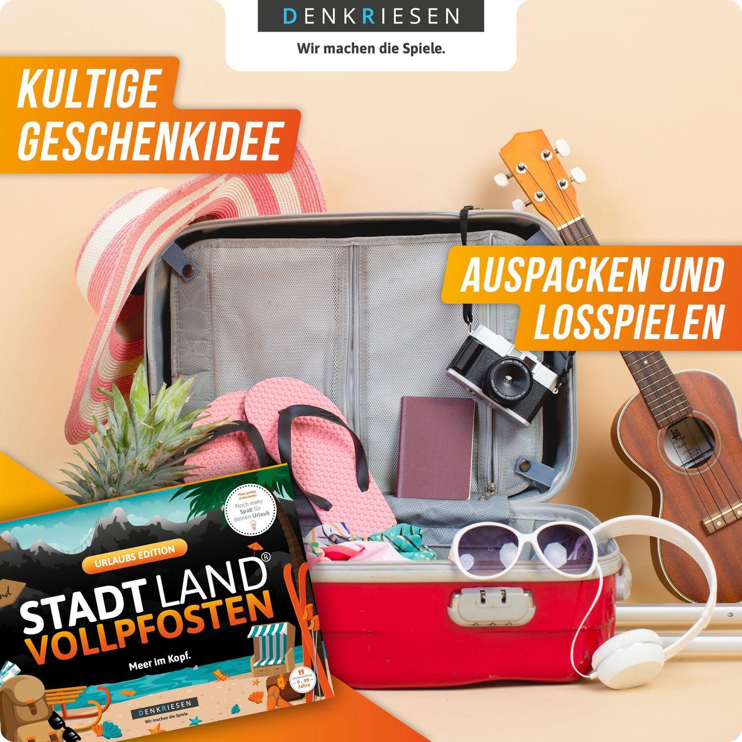 Bild: 4260528093878 | STADT LAND VOLLPFOSTEN® - URLAUBS EDITION - "Meer im Kopf." | Spiel