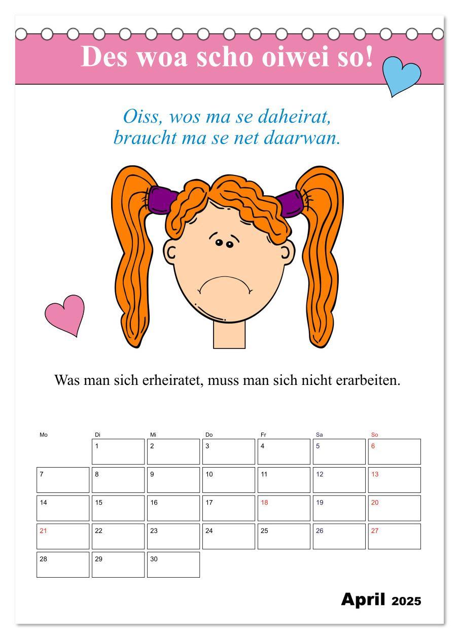 Bild: 9783457038369 | So a Schmarrn! Bairische Mundart (Tischkalender 2025 DIN A5 hoch),...