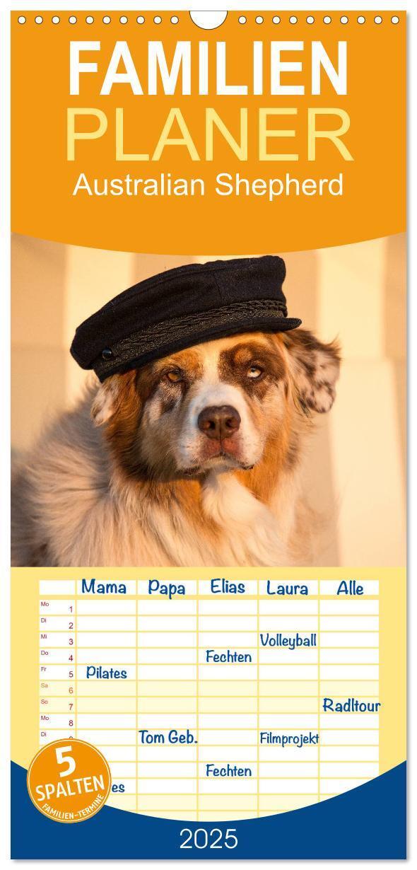 Cover: 9783457115961 | Familienplaner 2025 - Australian Shepherd mit 5 Spalten...