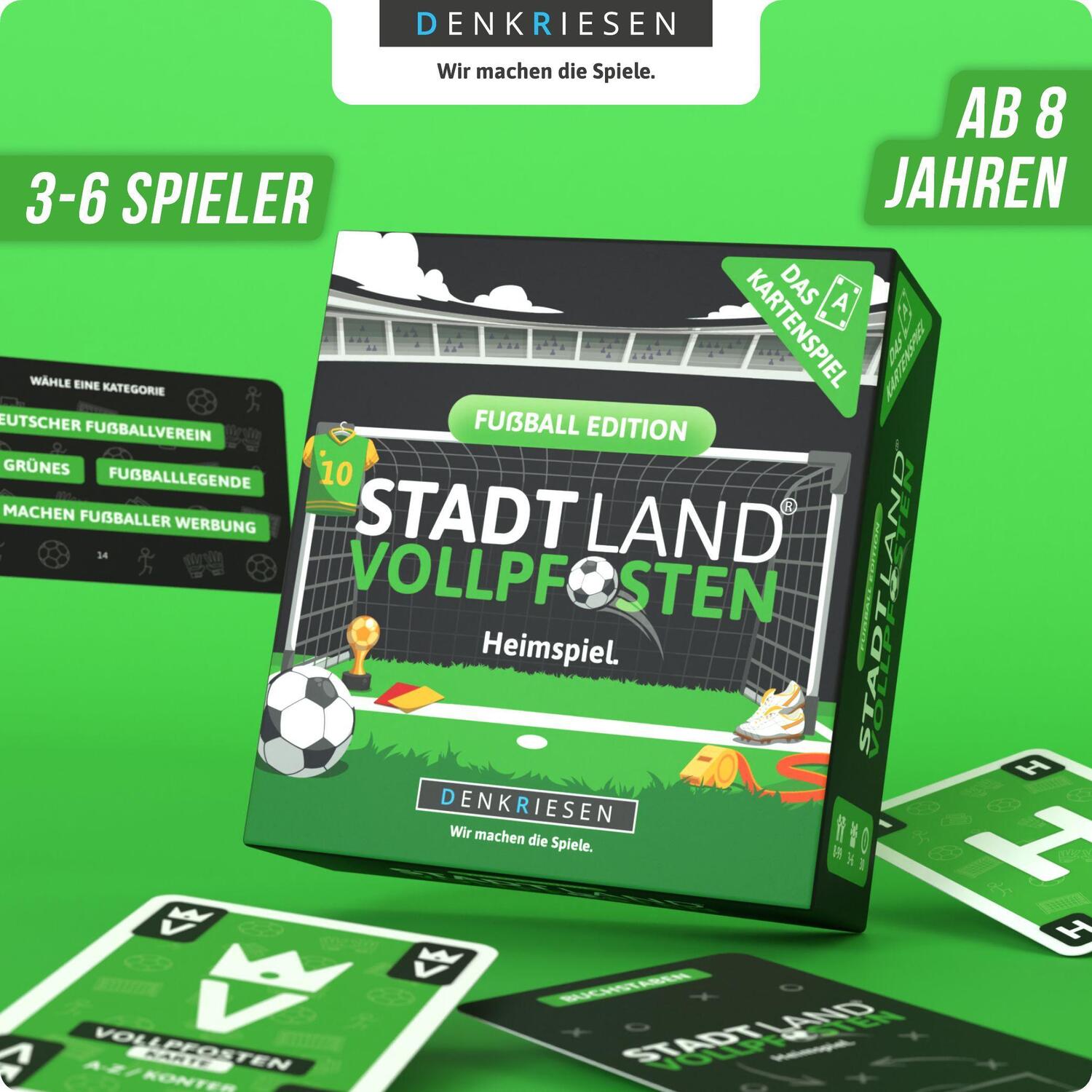 Bild: 4260528095438 | STADT LAND VOLLPFOSTEN® - Das Kartenspiel - FUßBALL EDITION -...