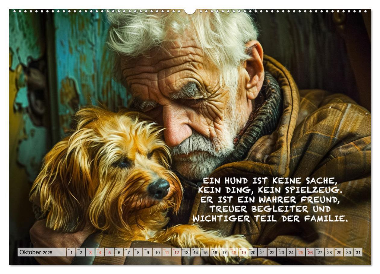 Bild: 9783457165775 | Hunde und berührende Sprüche (hochwertiger Premium Wandkalender...