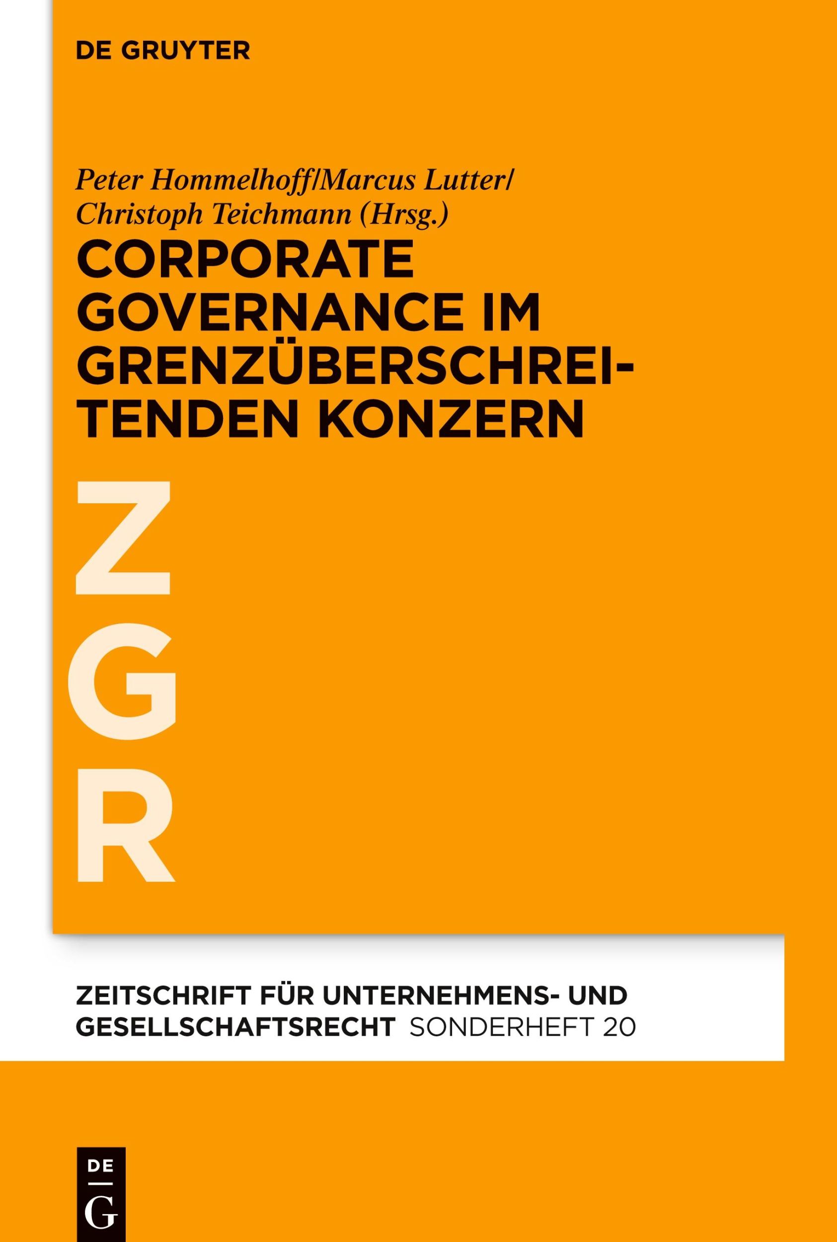 Cover: 9783110472493 | Corporate Governance im grenzüberschreitenden Konzern | Buch | IX