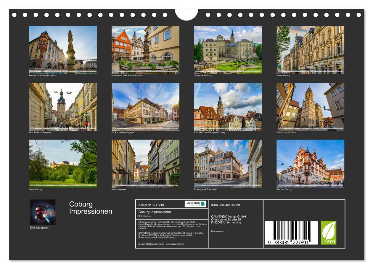 Bild: 9783435227891 | Coburg Impressionen (Wandkalender 2025 DIN A4 quer), CALVENDO...