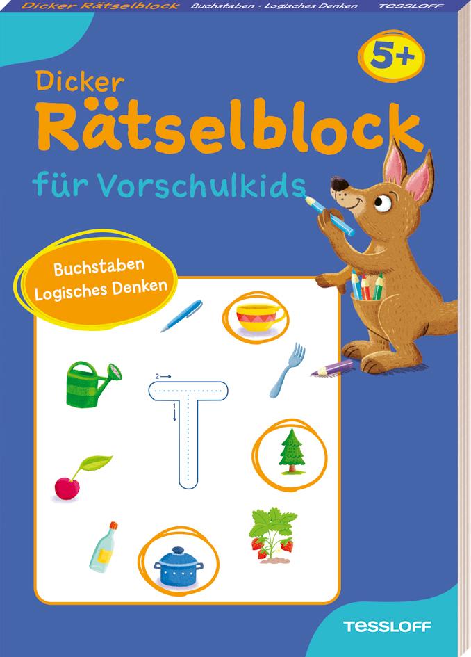 Cover: 9783788647353 | Dicker Rätselblock für Vorschulkids. Buchstaben, Logisches Denken