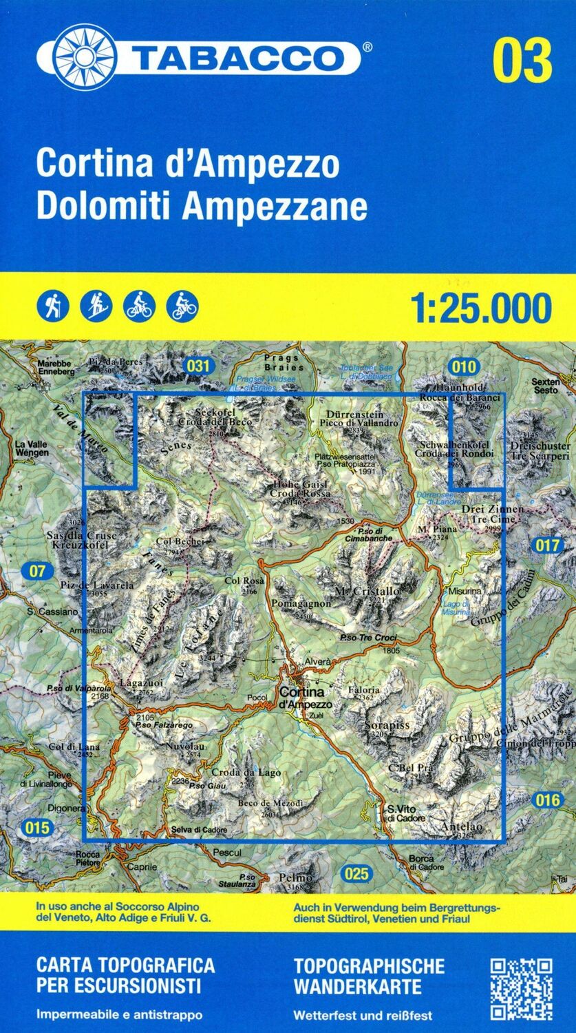 Cover: 9788883151514 | 03 Cortina d'Ampezzo e Dolomiti Ampezzane | 1:25000 | Taschenbuch