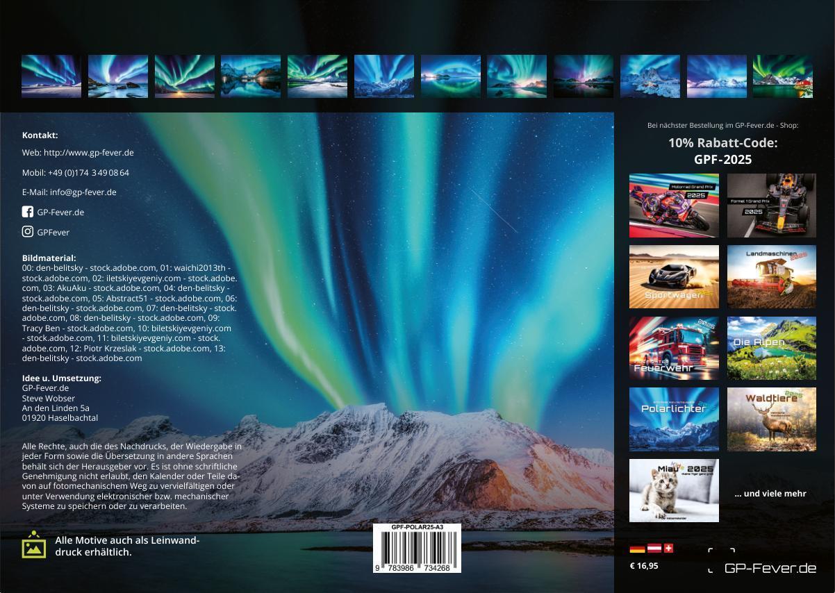 Bild: 9783986734268 | Polarlichter - grandiose Naturschauspiele - 2025 - Kalender DIN A3