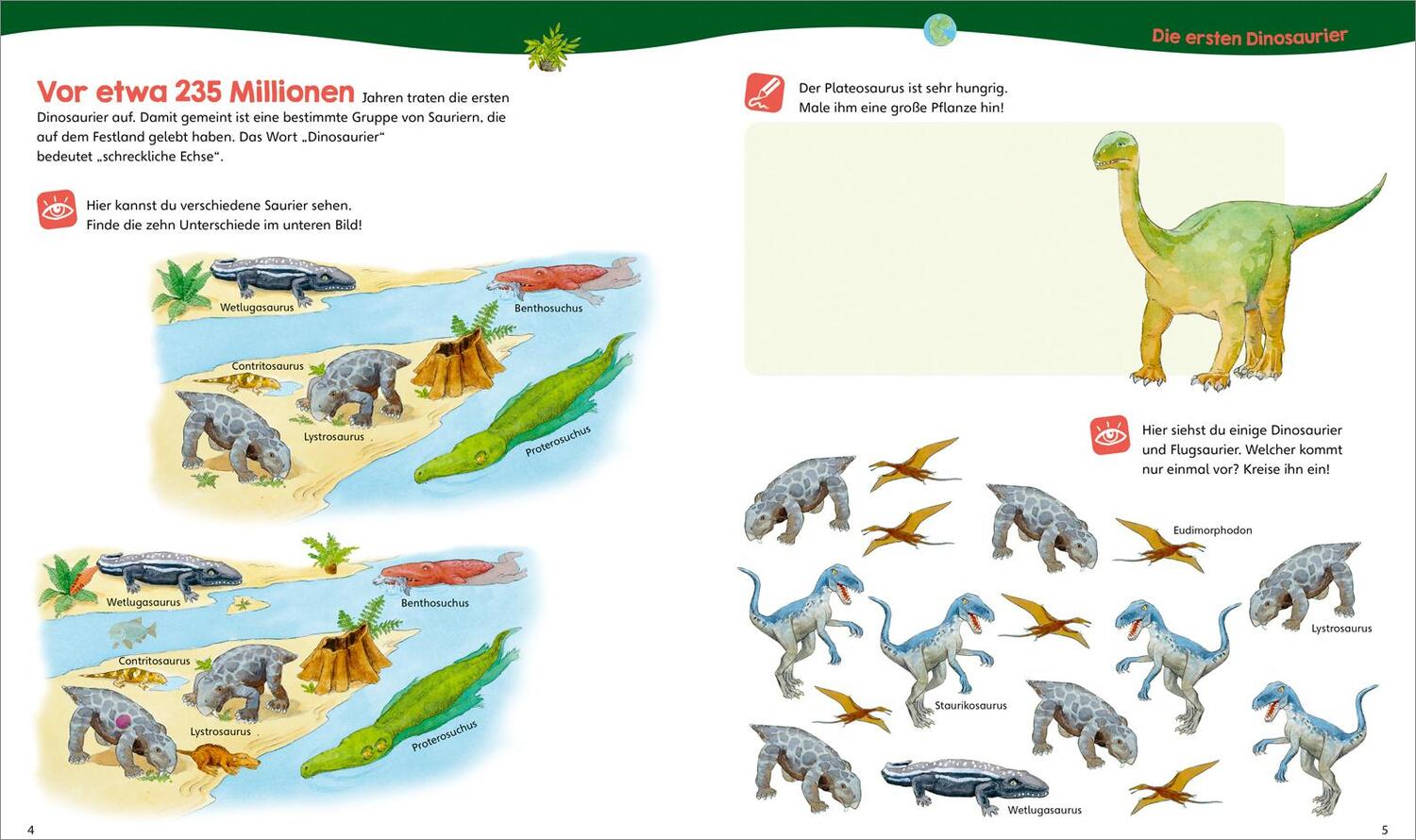 Bild: 9783788621797 | WAS IST WAS Junior Mitmach-Heft Dinosaurier und Tiere der Urzeit