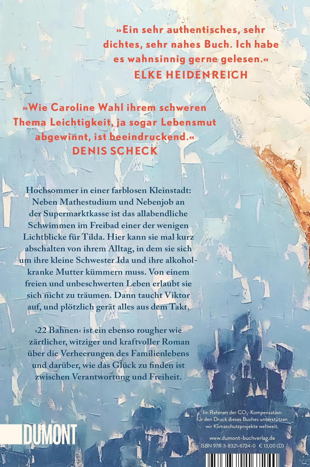 Rückseite: 9783832167240 | 22 Bahnen | Caroline Wahl | Taschenbuch | 208 S. | Deutsch | 2024