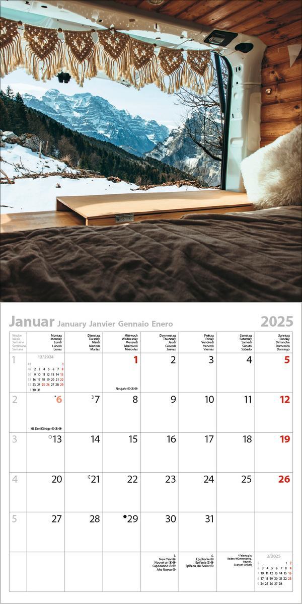 Bild: 9783731880219 | Vanlife 2025 | Verlag Korsch | Kalender | 13 S. | Deutsch | 2025