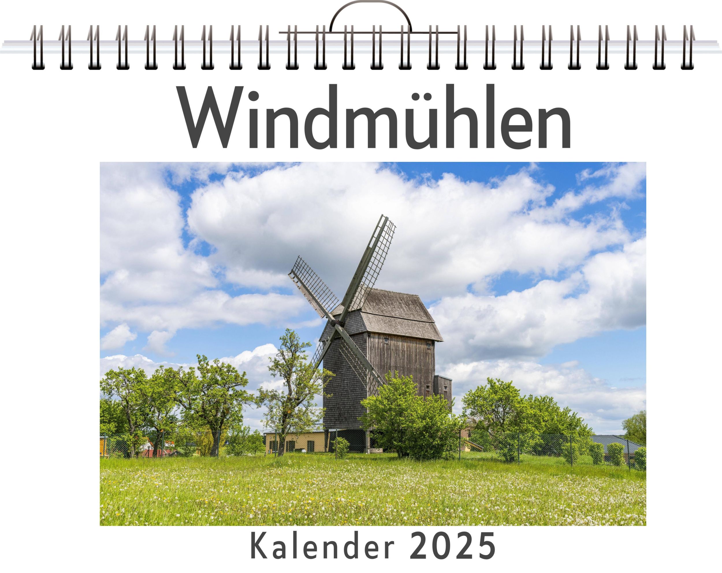 Cover: 9783759121547 | Windmühlen - (Wandkalender 2025, Kalender DIN A4 quer,...