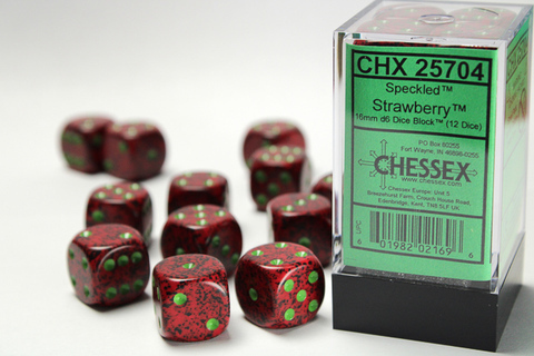 Cover: 601982021696 | Speckled® 16mm d6 Strawberry™ Dice Block™ (12 dice) | deutsch