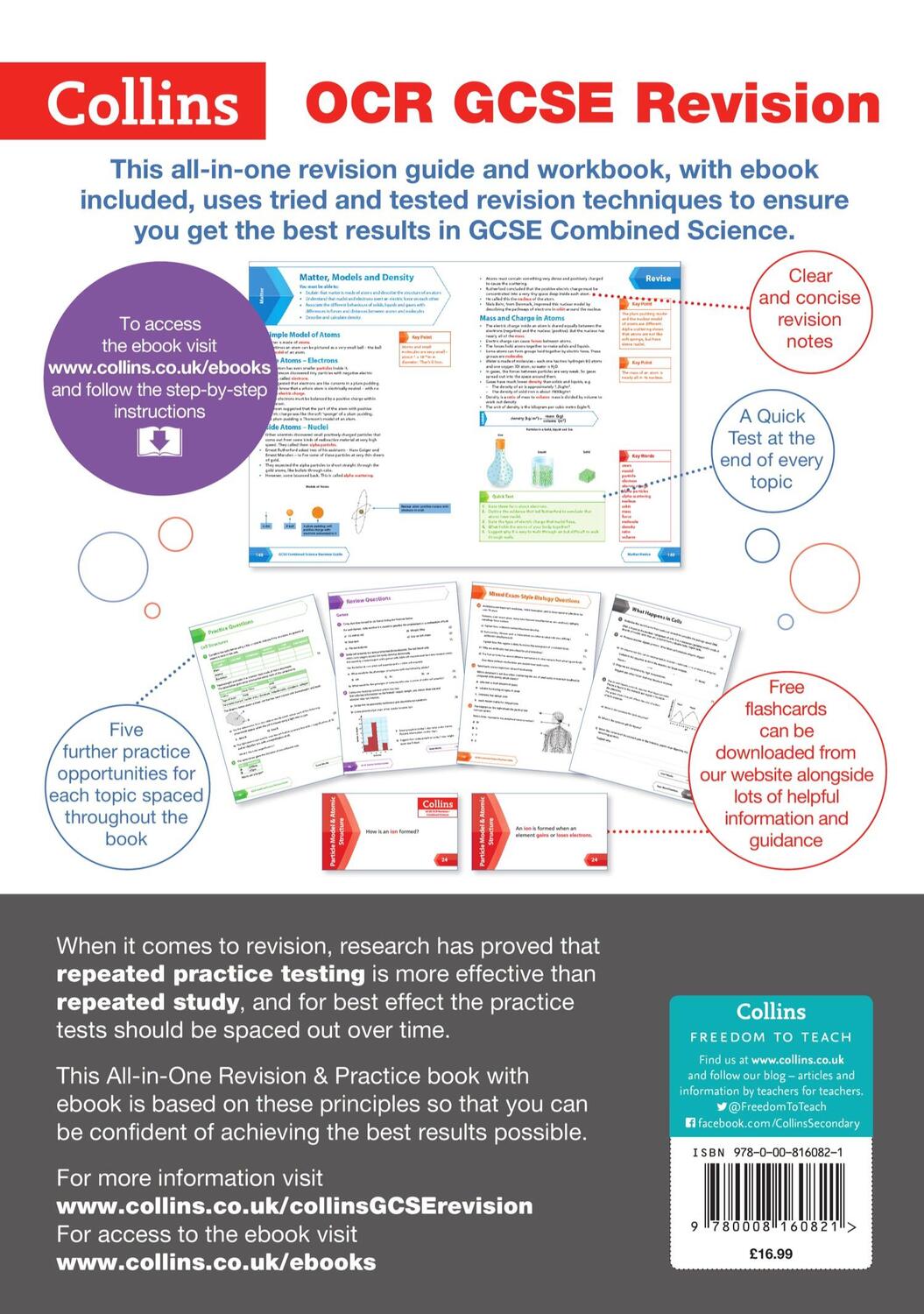 Rückseite: 9780008160821 | Collins OCR GCSE Revision: Combined Science: Combined Science...