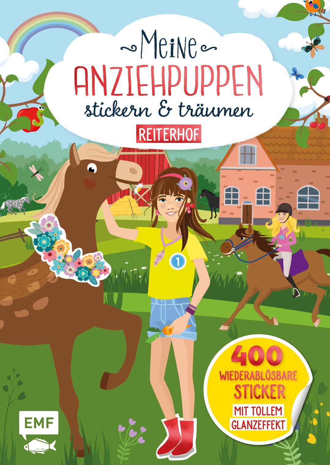 Cover: 9783960934783 | Meine Anziehpuppen - stickern &amp; träumen: Reiterhof | Carolin Liepins