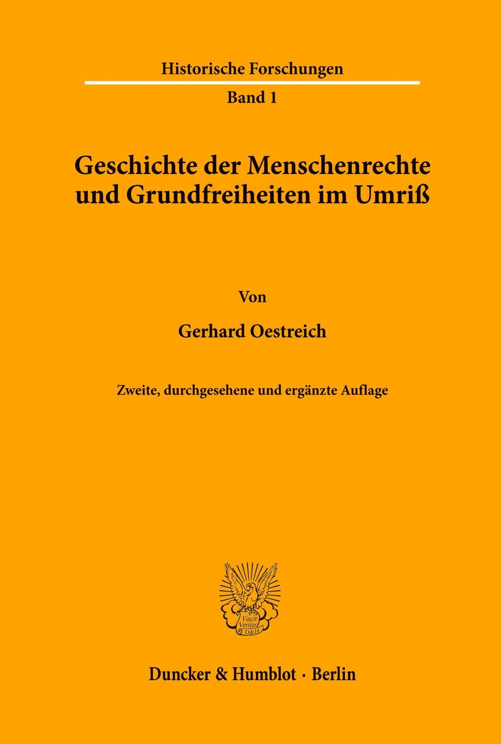 Cover: 9783428020928 | Geschichte der Menschenrechte und Grundfreiheiten im Umriß. | Buch