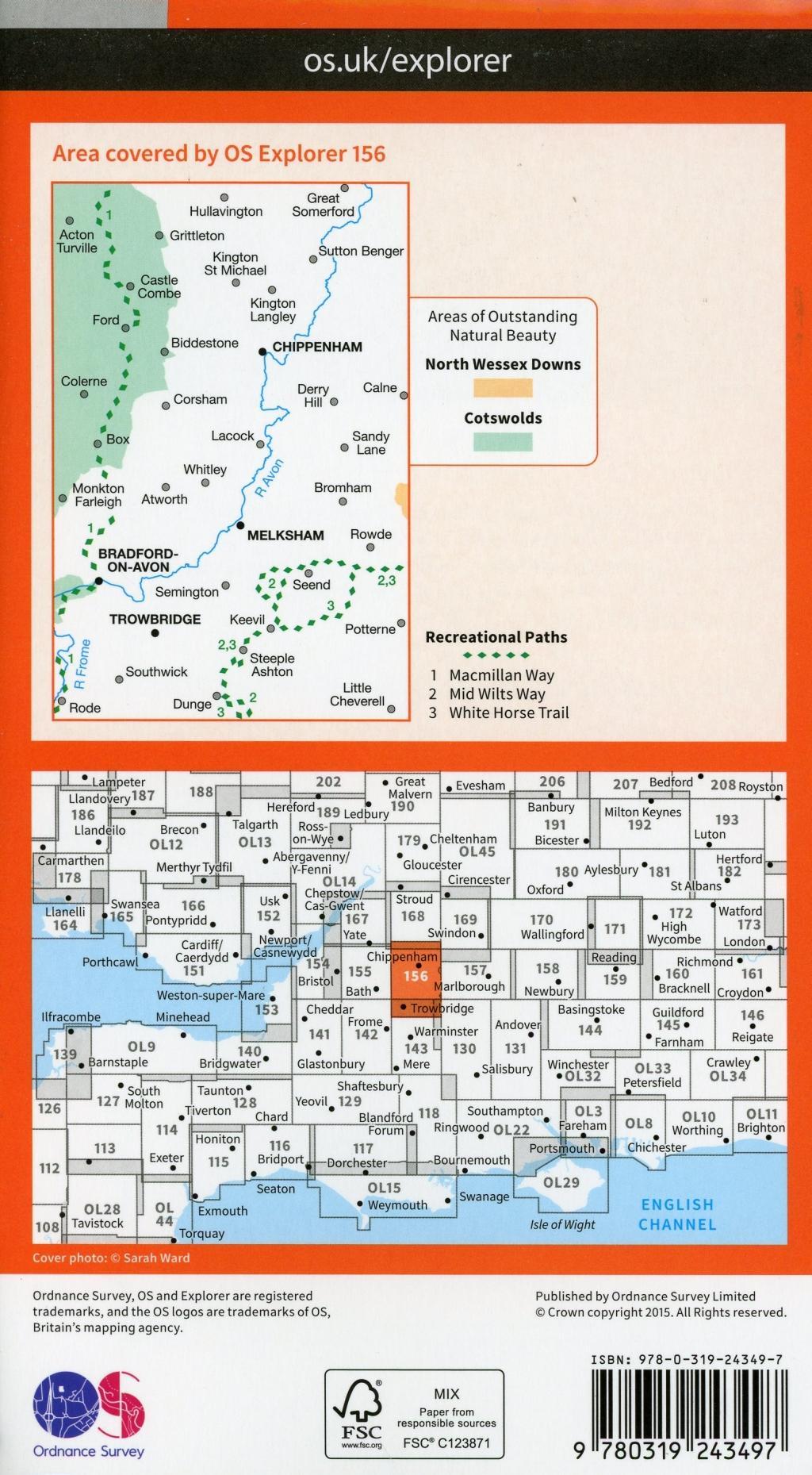 Bild: 9780319243497 | Chippenham and Bradford-on-Avon | Ordnance Survey | (Land-)Karte