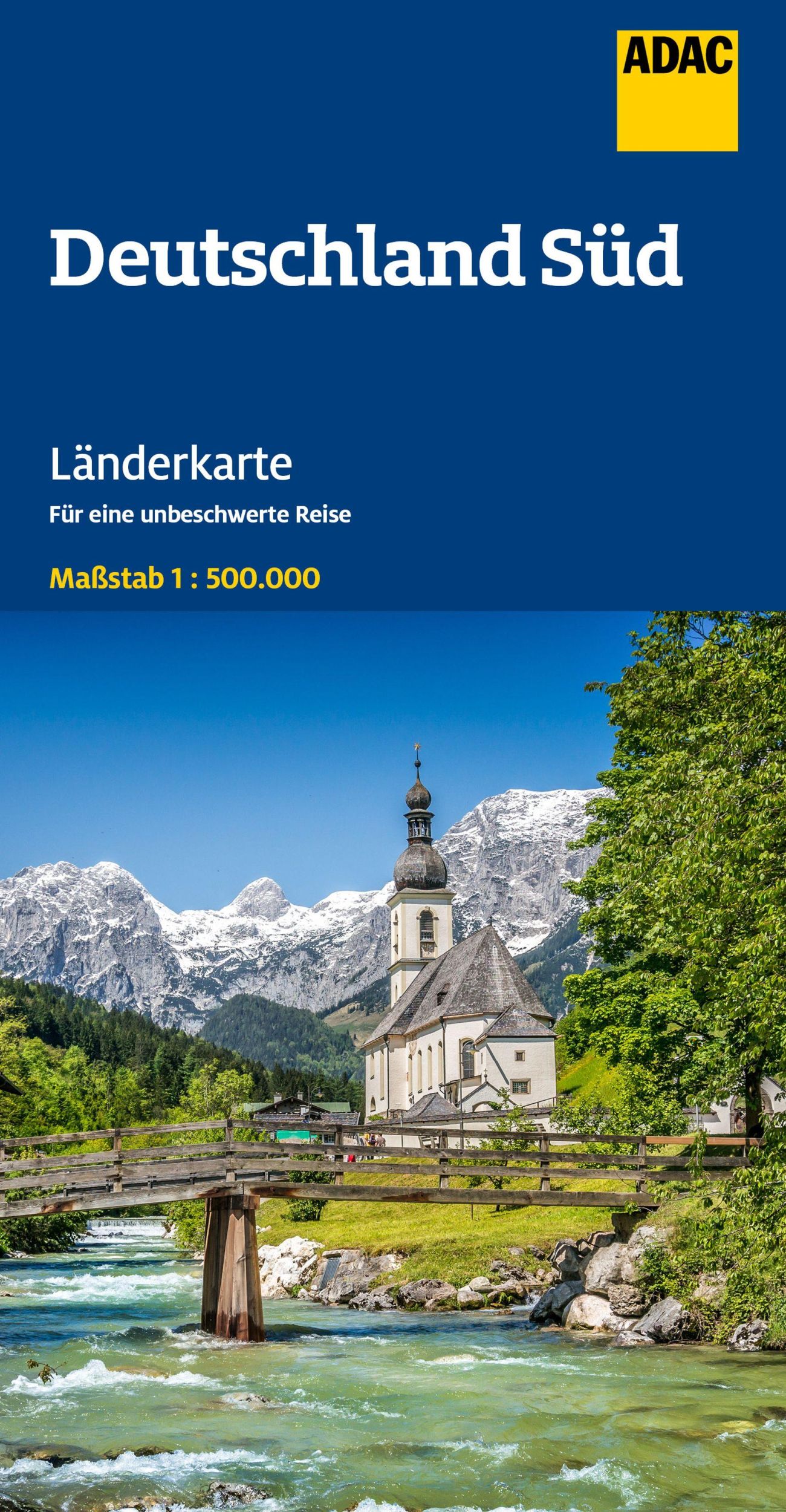 Cover: 9783826423666 | ADAC Länderkarte Deutschland Süd 1:500.000 | (Land-)Karte | Deutsch