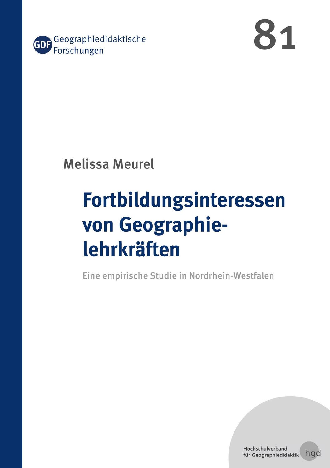 Cover: 9783757852719 | Fortbildungsinteressen von Geographielehrkräften | Melissa Meurel