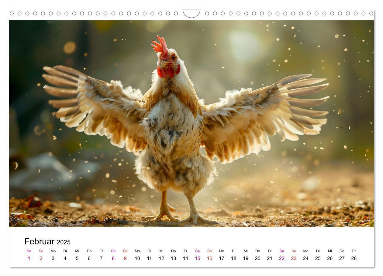 Bild: 9783457174906 | Hühner Federvieh (Wandkalender 2025 DIN A3 quer), CALVENDO...