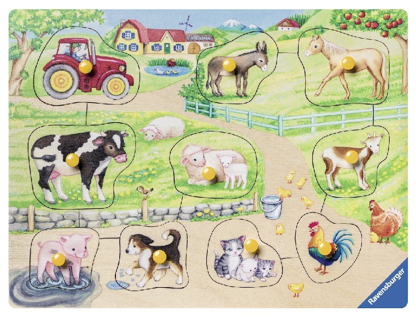 Bild: 4005556036899 | Ravensburger Kinderpuzzle - 03689 Morgens auf dem Bauernhof - my...