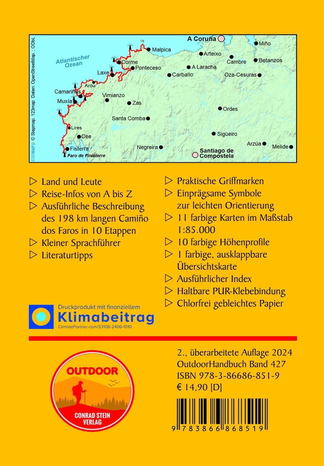 Rückseite: 9783866868519 | Spanien: O Camiño dos Faros | Carina Kimmerle | Taschenbuch | 128 S.