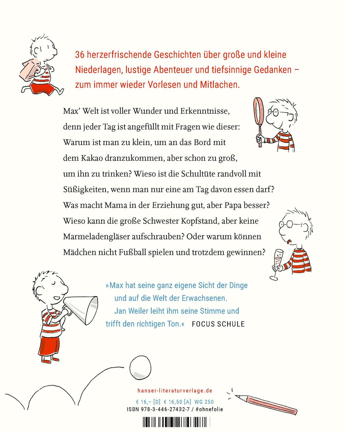 Bild: 9783446274327 | Max - Memoiren eines Schulanfängers | Jan Weiler | Buch | 120 S.