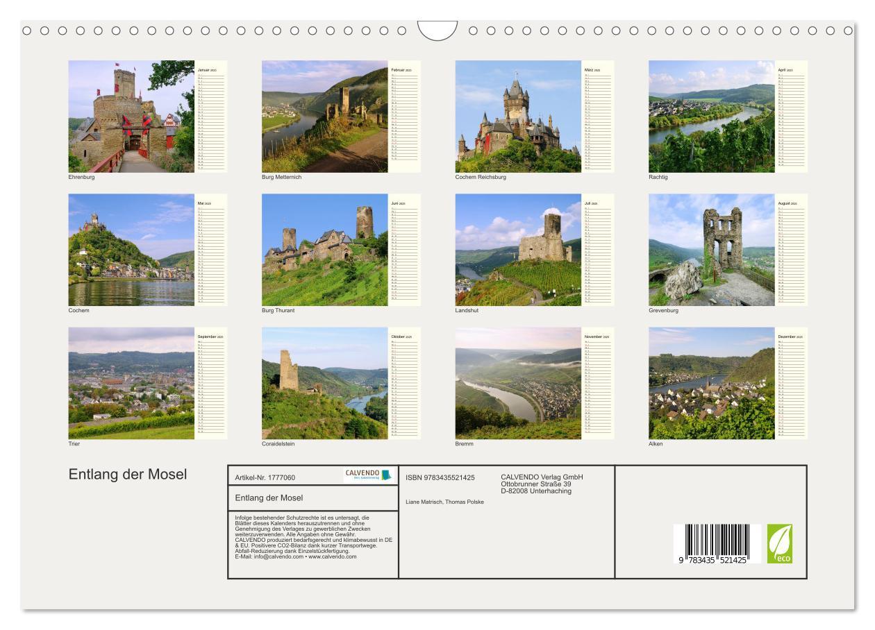 Bild: 9783435521425 | Entlang der Mosel (Wandkalender 2025 DIN A3 quer), CALVENDO...