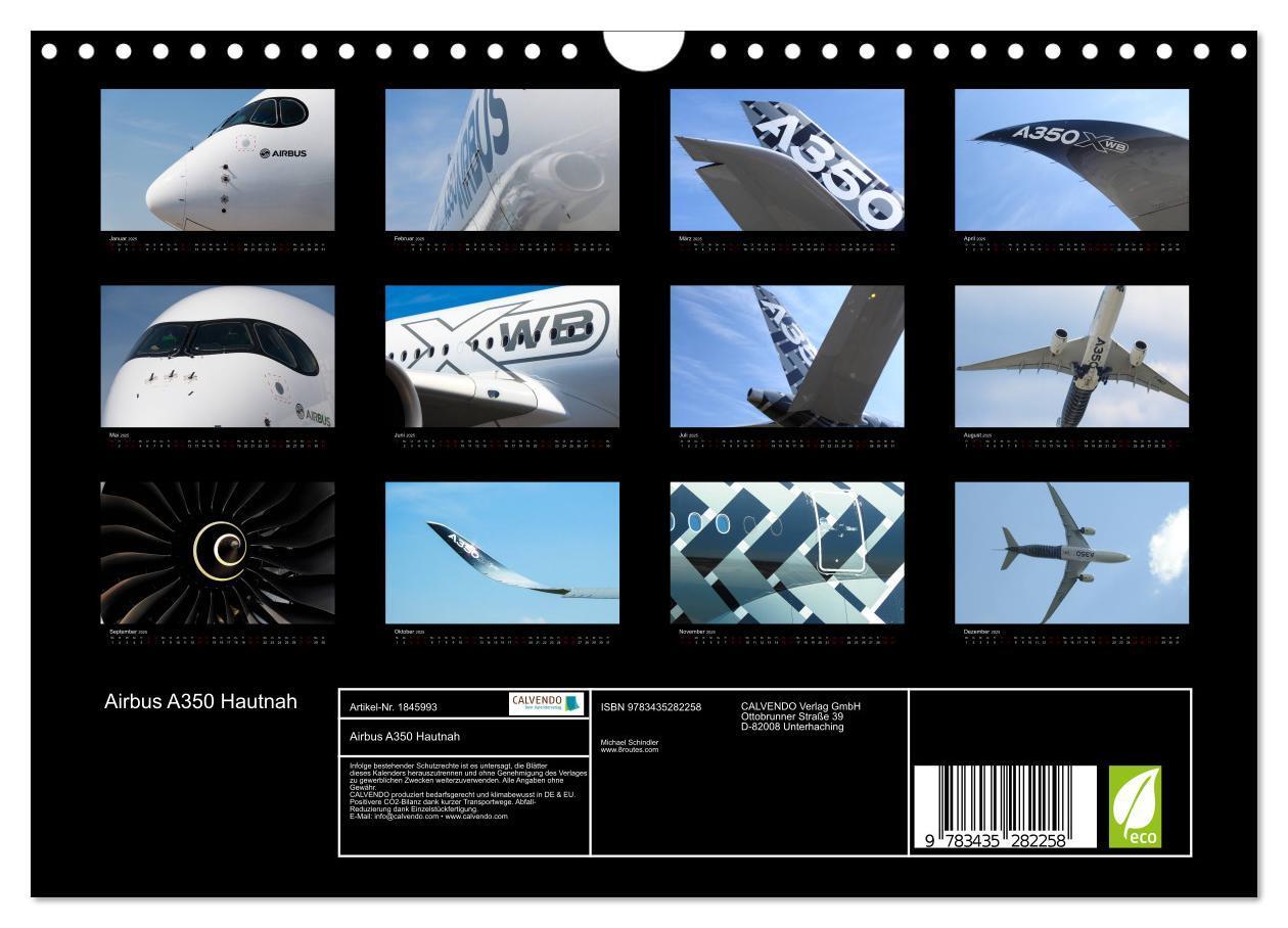 Bild: 9783435282258 | Airbus A350 Hautnah (Wandkalender 2025 DIN A4 quer), CALVENDO...