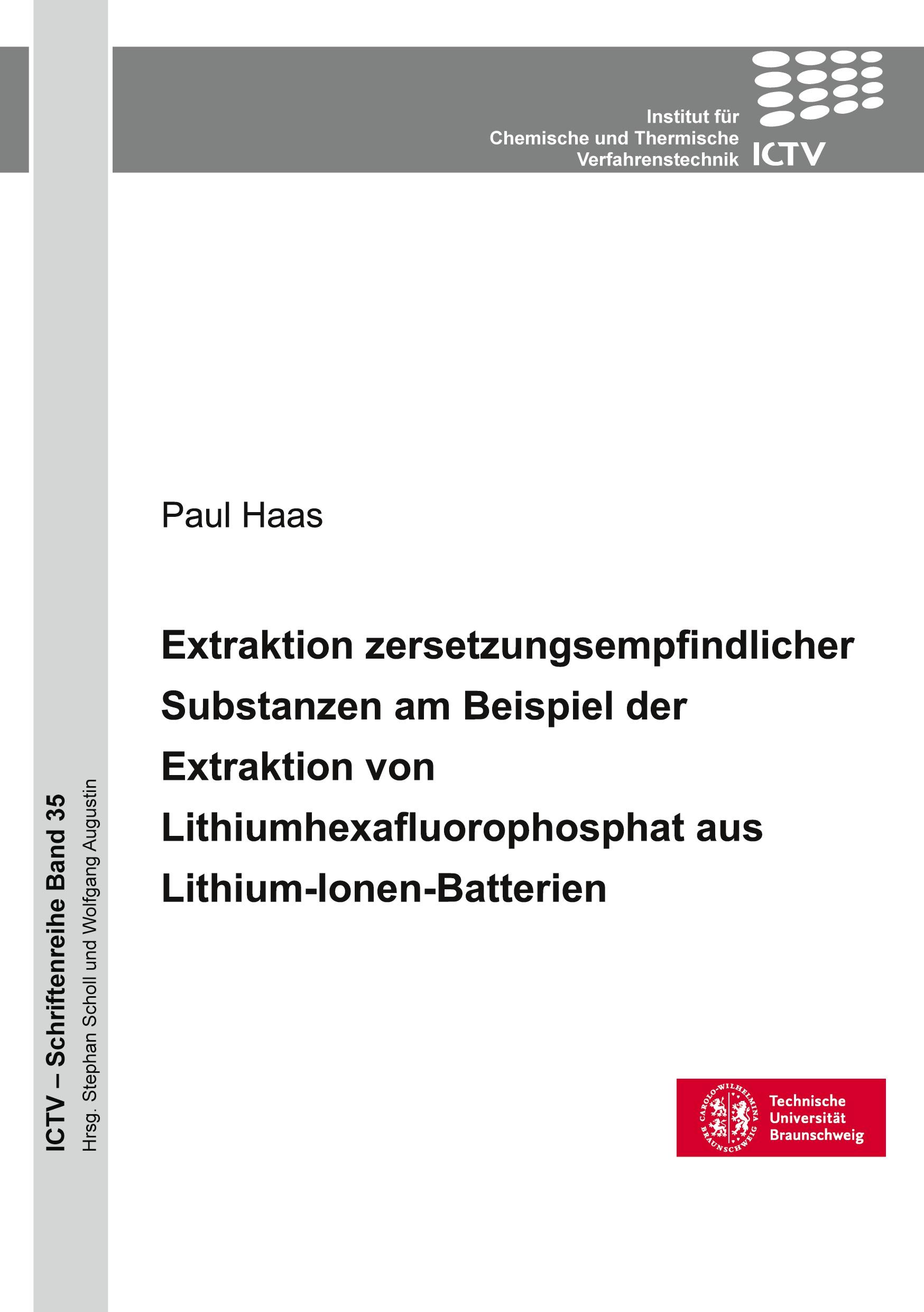 Cover: 9783736972254 | Extraktion zersetzungsempfindlicher Substanzen am Beispiel der...