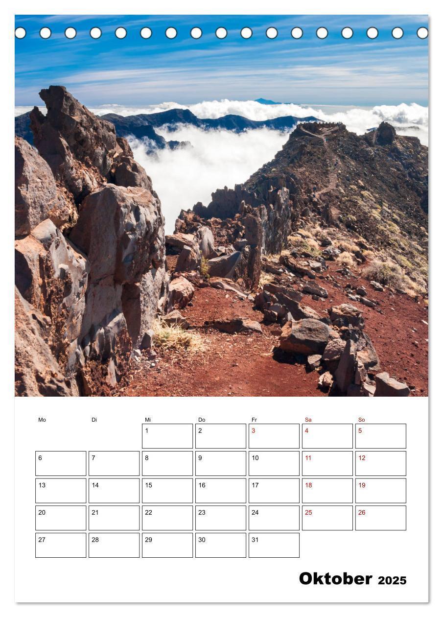 Bild: 9783435980192 | Wanderparadies La Palma (Tischkalender 2025 DIN A5 hoch), CALVENDO...