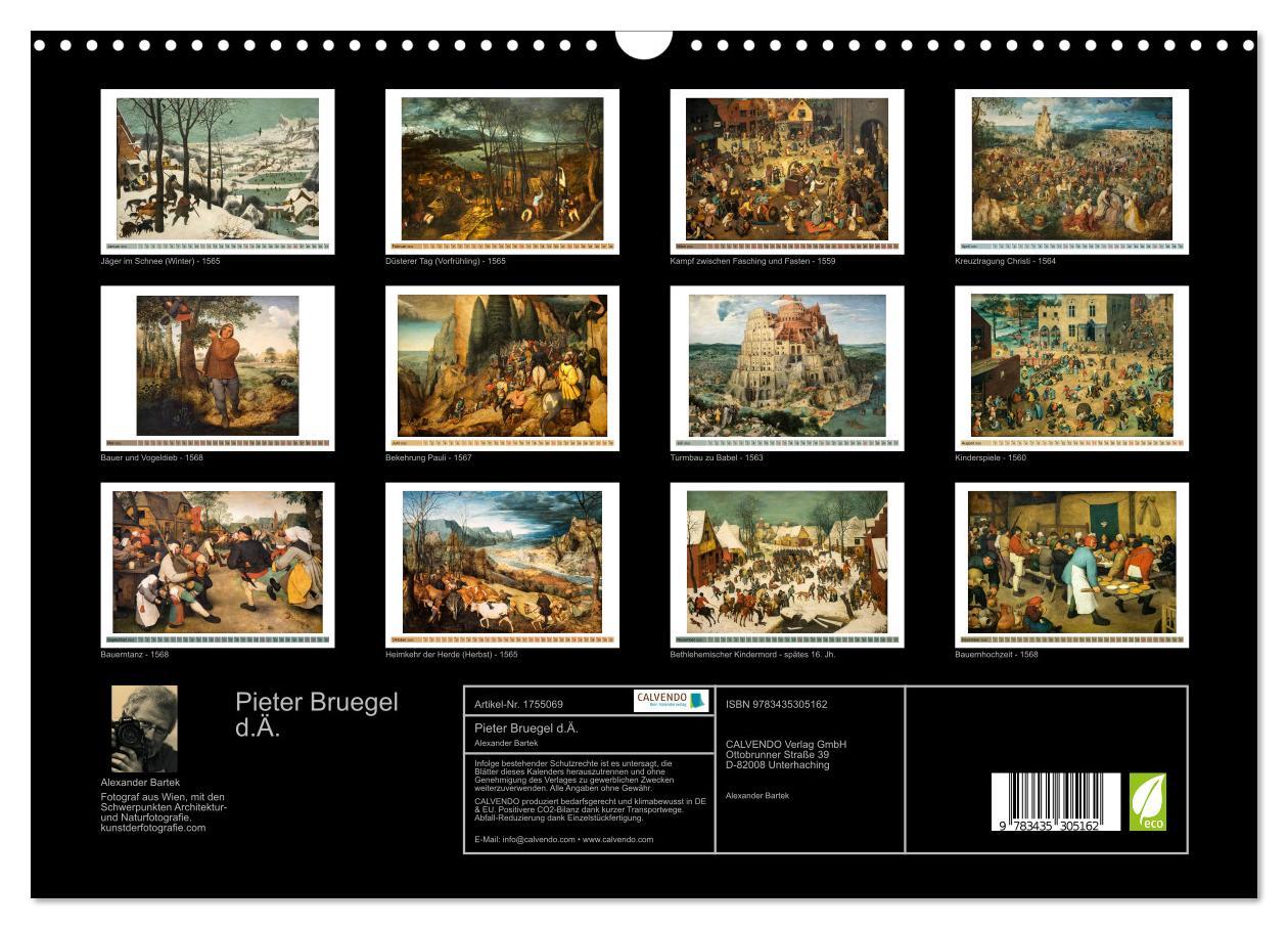 Bild: 9783435305162 | Pieter Bruegel d.Ä. (Wandkalender 2025 DIN A3 quer), CALVENDO...