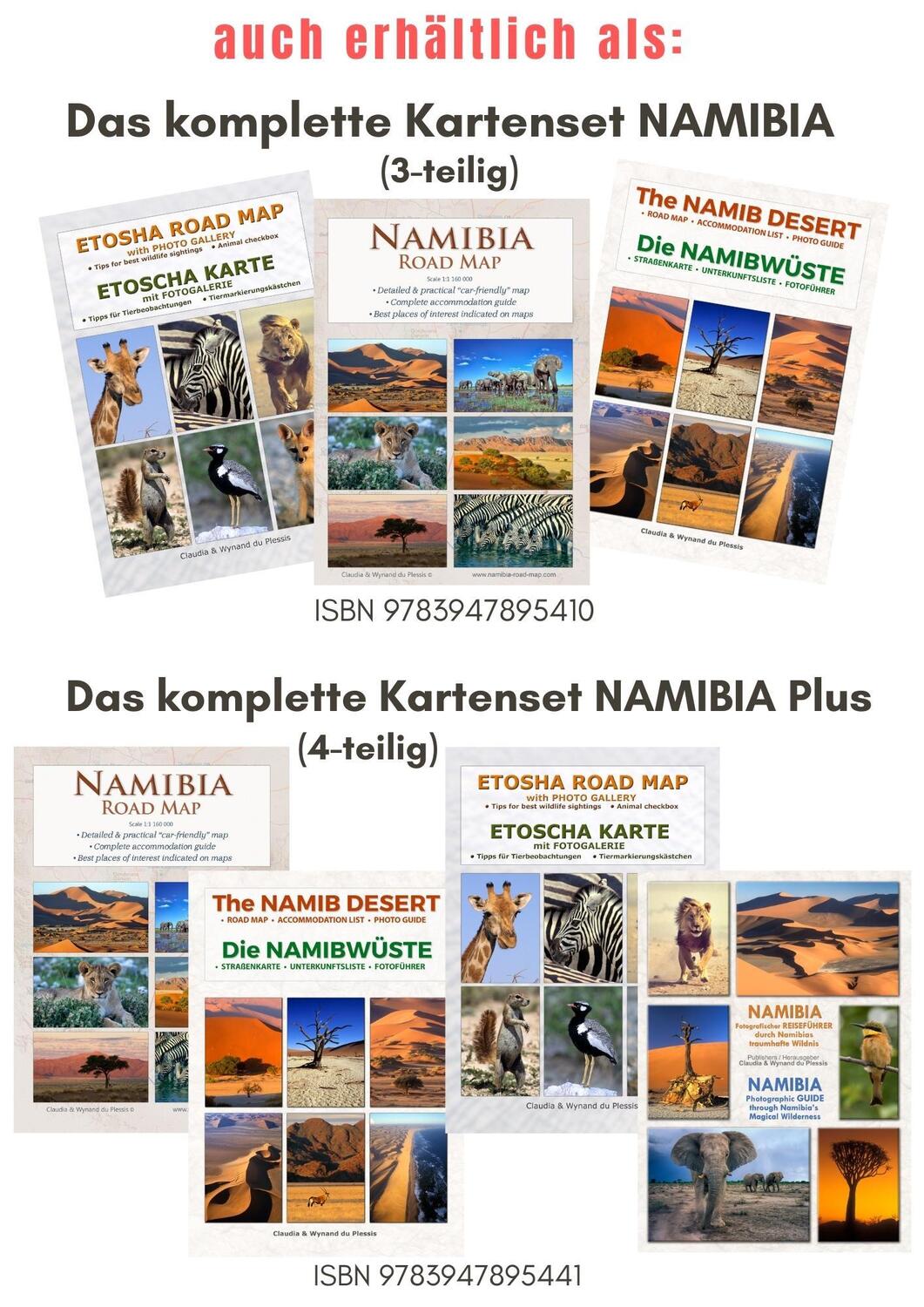 Bild: 9783947895052 | ETOSCHA KARTE (Etosha National Park, Namibia) mit Fotogalerie | 2020