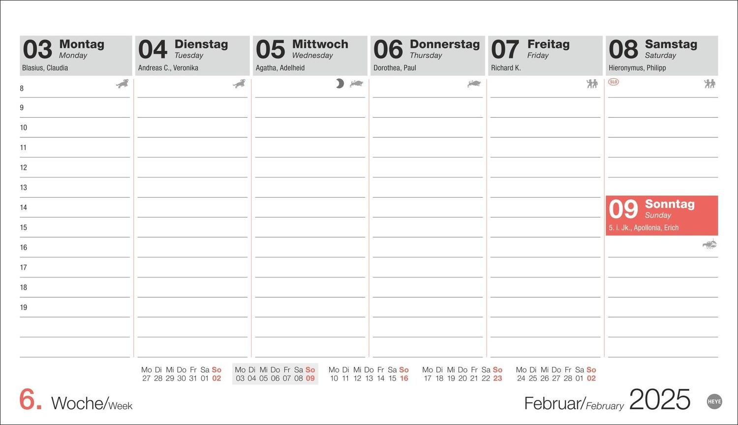 Bild: 9783756407620 | Schreibtischkalender Österreich klein 2025 | Heye | Kalender | 61 S.