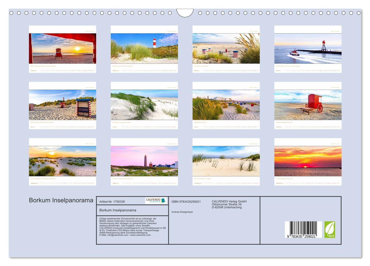 Bild: 9783435259021 | Borkum Inselpanorama (Wandkalender 2025 DIN A3 quer), CALVENDO...