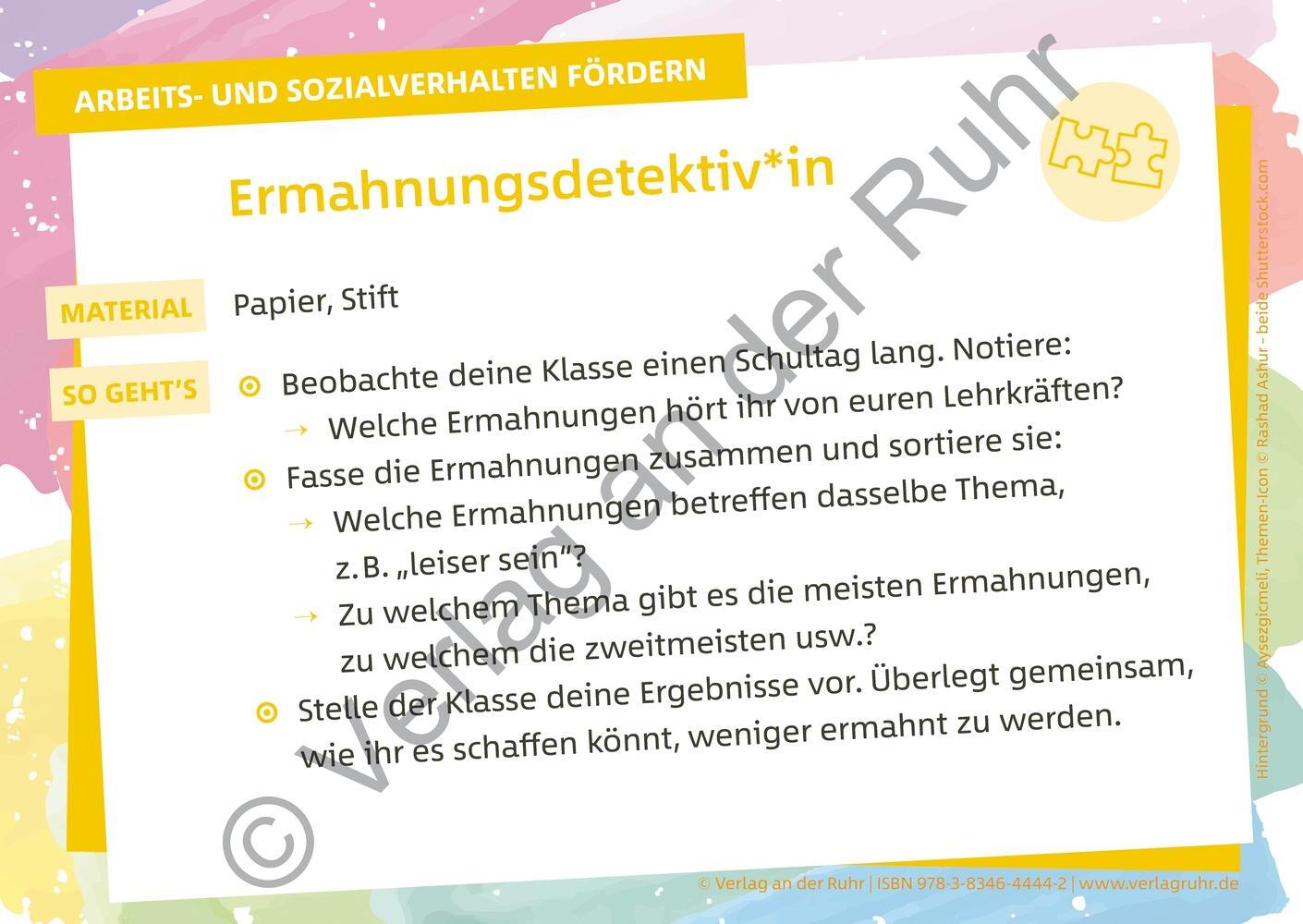 Bild: 9783834644442 | Die Positivity-Kartei für ein gutes Klassenklima | Ruhr | Box | 86 S.