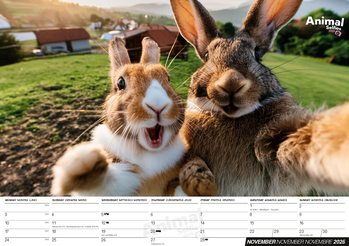 Bild: 9798893611151 | Animal Selfies 2025 | Der tierisch lustige Selfies Kalender | Kalender